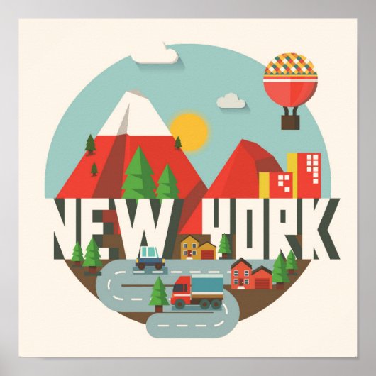Poster New York en design (Devant)