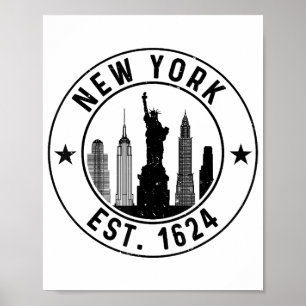 Poster New York Est. 1624 New York City Lover Nyc