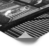 Poster New York et Central Park noir et blanc (Coin)