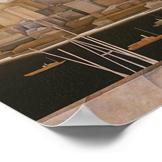 Poster New York, Lower Manhattan par Stefan Hirsch, 1920 (Coin)