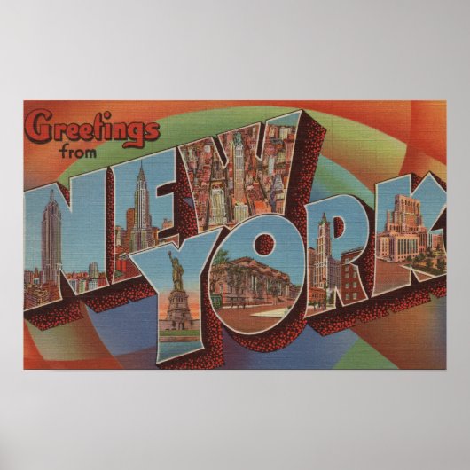 Poster New York, New York - Scènes de grandes lettres (Devant)