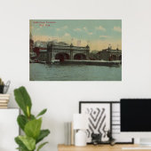 Poster New York, NY - Bâtiment du terminal de ferry de So (Bureau à domicile)