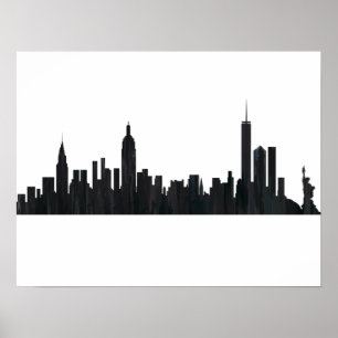POSTER NEW YORK, NY SKYLINE OILLES -