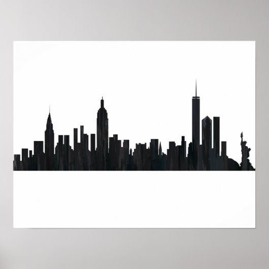 POSTER NEW YORK, NY SKYLINE OILLES - (Devant)