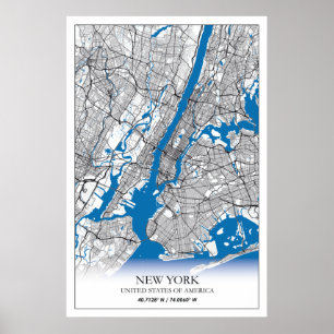 Poster New York NY USA Travel City Map