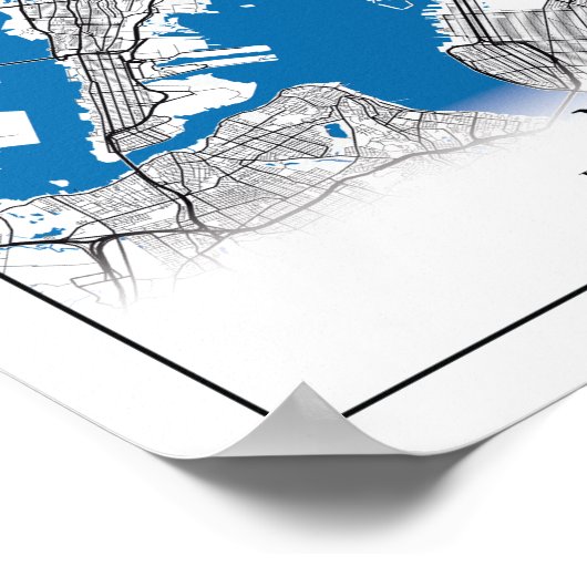 Poster New York NY USA Travel City Map (Coin)