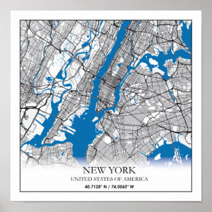 Poster New York NY USA Travel City Map