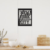 Poster New York | Plan de rue (Cuisine)