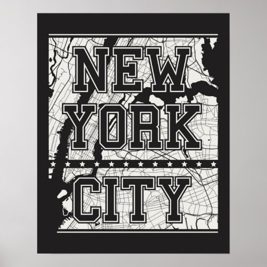 Poster New York | Plan de rue (Devant)