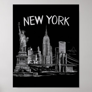 Poster New York pour hommes femmes Ny City Vintage Urbain