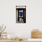 Poster New York Public Pay Phone, Retro Phone Booth (Cuisine)