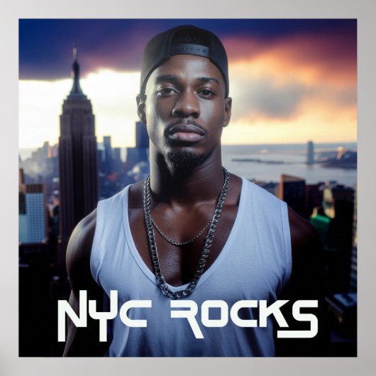 POSTER NEW YORK ROCKS - NYC (Devant)