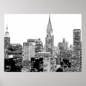 Poster New York Skyline (Devant)