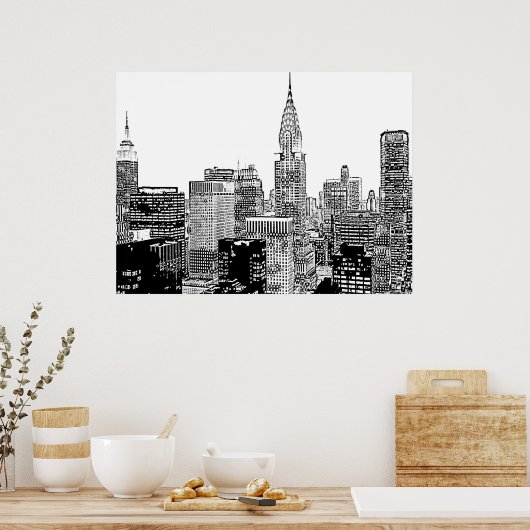 Poster New York Skyline (Cuisine)