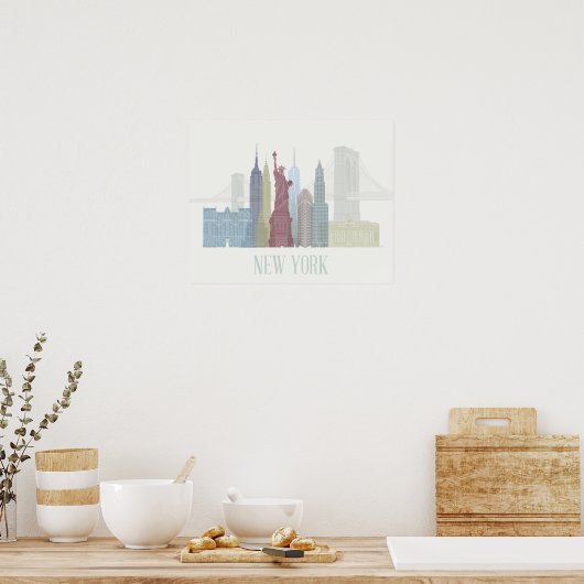 Poster New York Skyline (Cuisine)
