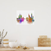 Poster New York Skyline - Arc en ciel (Cuisine)