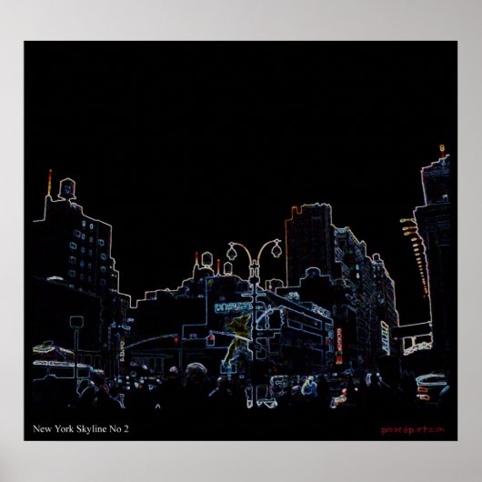 Poster New York Skyline No 2 (Devant)