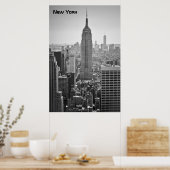 Poster New York Skyline, noir et blanc (Cuisine)