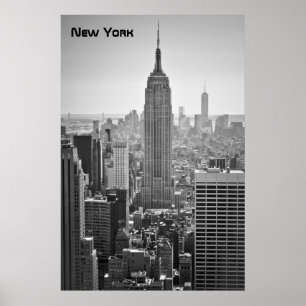 Poster New York Skyline, noir et blanc