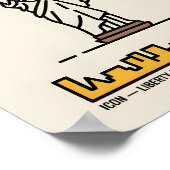 Poster New York Skyline Statue of Liberty Bold Line Art (Coin)