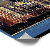 Poster New York Skyline, Voilier sur la rivière Hudson (Coin)