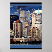 Poster New York Skyline, Voilier sur la rivière Hudson (Devant)