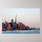 Poster New York Sunset Skyline Vue du World Trade Center (Devant)