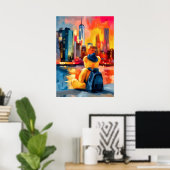Poster New York Teddy Fauvist Manhattan Skyline Print (Bureau à domicile)