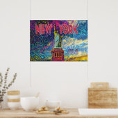 Poster New York, Visite USA... (Cuisine)