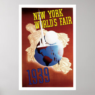 Poster New York, voyage vintage de l'Exposition
