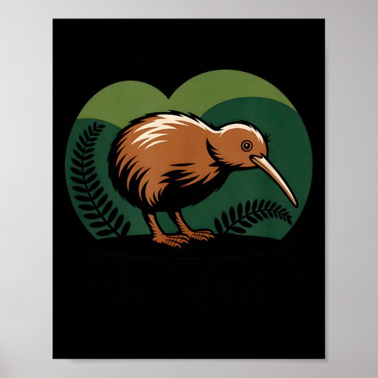 Poster New Zealand Kiwi Bird (Devant)