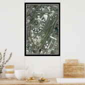 Poster Newark Liberty Intl Airport Satellite Map (Cuisine)