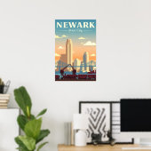 Poster Newark New Jersey vintage (Bureau à domicile)