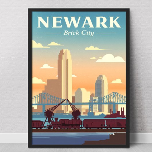 Poster Newark New Jersey vintage