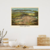 Poster Newark, NJ Panoramic Map - 1916 (Cuisine)