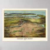 Poster Newark, NJ Panoramic Map - 1916 (Devant)