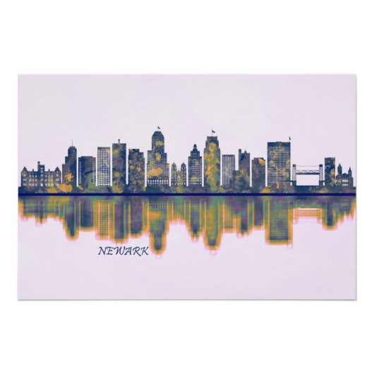 Poster Newark Skyline (Devant)