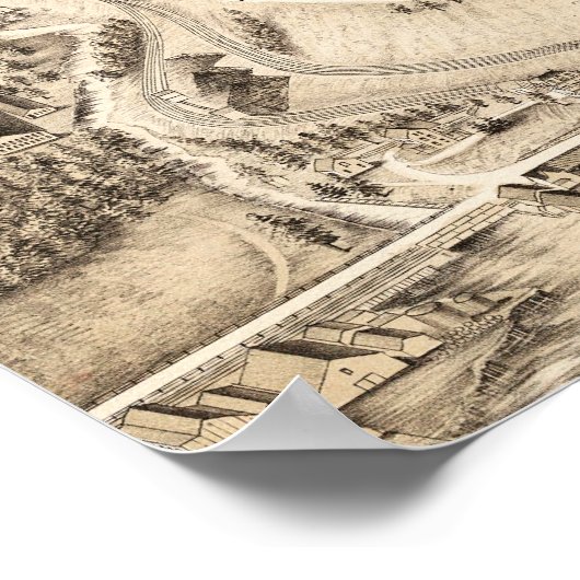 Poster Newburgh, New YorkCarte panoramiqueNewburgh, New Y (Coin)