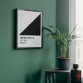 Poster Newcastle Magpie - Bordure blanche