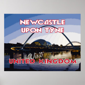 Poster Newcastle Upon Tyne, Visit UK...