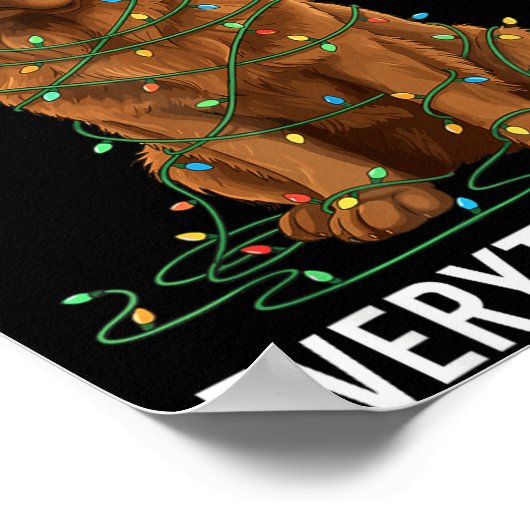 Poster Newfoundland Dog Christmas I'm Fine Everything Is  (Coin)