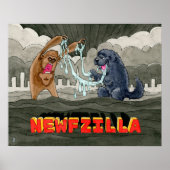 Poster Newfzilla (Devant)