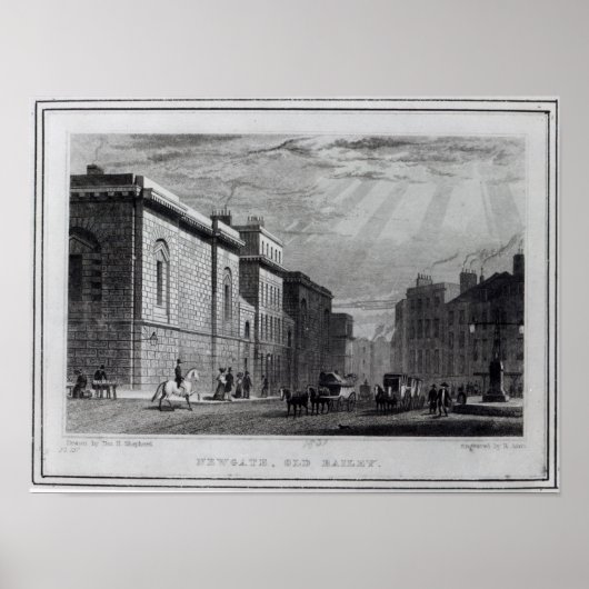 Poster Newgate prison et Old Bailey (Devant)