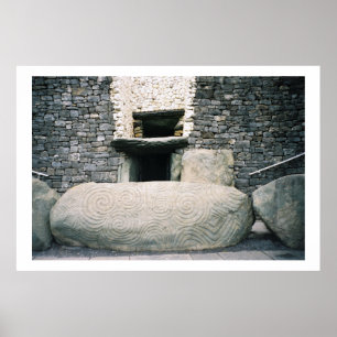 Poster Newgrange Irlande, Symboles Anciens De Pierre Spir