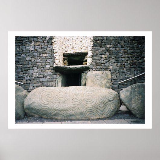 Poster Newgrange Irlande, Symboles Anciens De Pierre Spir (Devant)