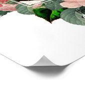 Poster Newlywed Blush Pink Roses Botanical Floral (Coin)