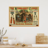 Poster Newmarket Clipper Horse publicité publicité et Vin (Cuisine)