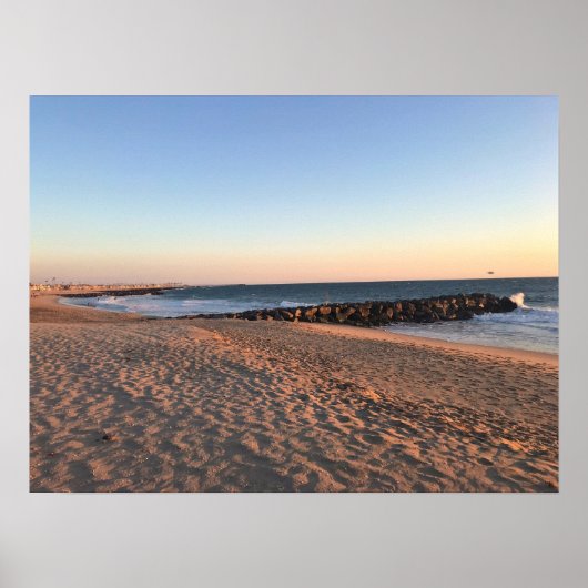Poster Newport Beach at Sunset, Californie (Devant)