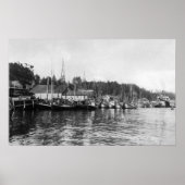 Poster Newport, Oregon Waterfront Vue de la flotte de pêc (Devant)