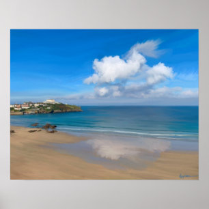 Poster Newquay Bay en été